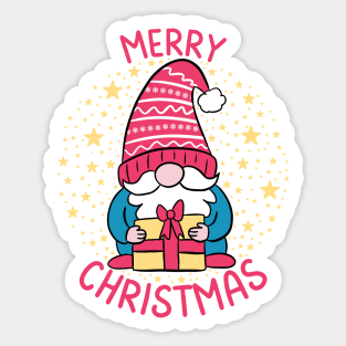 Merry Christmas Cute Gnome ready for the holidays Sticker